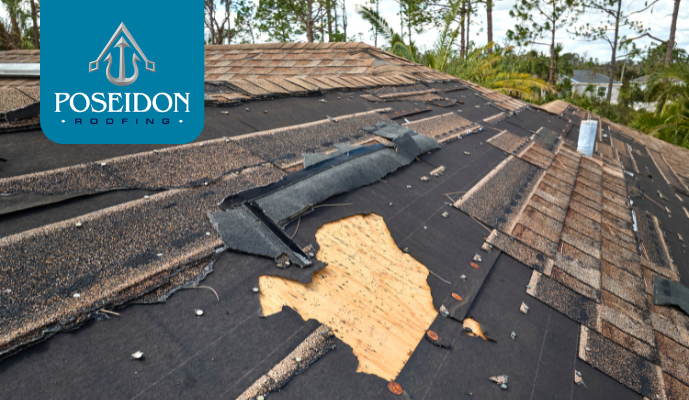 Hurricane hit roof